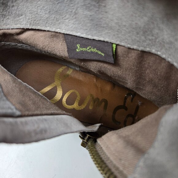 Sam Edelman Louie Suede Heeled Booties Women's Tan Western Fringe Cowgirl 6.5 - Picture 7 of 11